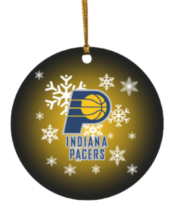 Indiana Pacers Merry Christmas Circle Ornament