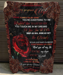 Husband To My Gorgeous Wife You’re Always On My Mind You’re Everything To Me Fleece Blanket – Mink Blanket