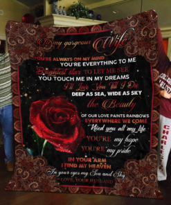 Husband To My Gorgeous Wife You’re Always On My Mind You’re Everything To Me Fleece Blanket – Mink Blanket