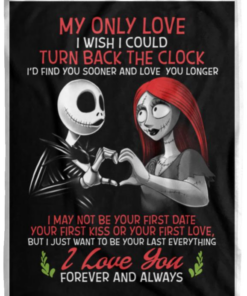 Jack And Sally My Only Love I Wish I Could Turn Back The Clock Fleece Blanket