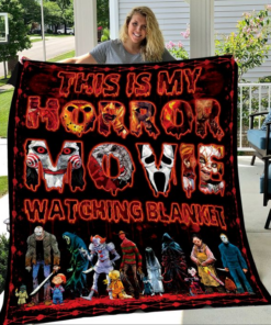 This Is My Horror Movie Watching Blanket, Halloween Fleece Blanket