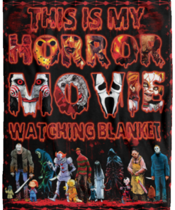This Is My Horror Movie Watching Blanket, Halloween Fleece Blanket