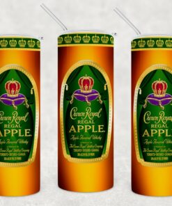 Apple Crown Royal Inspired Skinny Tumbler 20oz 30oz