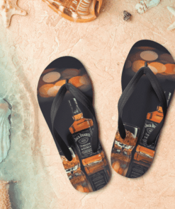 Jack Daniel's Flip Flops, beach sandals, pool slippers, shower shoes