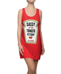 Sassy Tomato Ketchup Halloween Costume Dress Women’s Cut And Sew Racerback