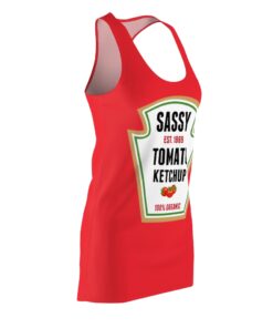 Sassy Tomato Ketchup Halloween Costume Dress Women’s Cut And Sew Racerback