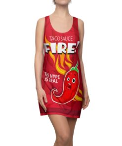 Taco Sauce Funny Fire Hot Chili Pepper Halloween Costume Dress
