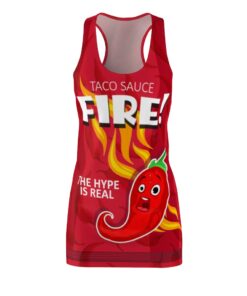 Taco Sauce Funny Fire Hot Chili Pepper Halloween Costume Dress