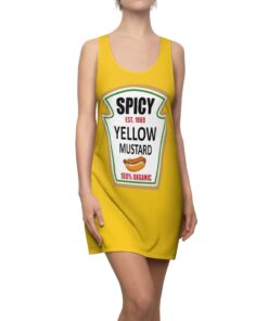 Spicy Yellow Mustard Halloween Costume Dress Women’s Cut And Sew Racerback