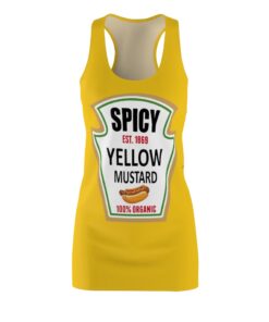 Spicy Yellow Mustard Halloween Costume Dress Women’s Cut And Sew Racerback