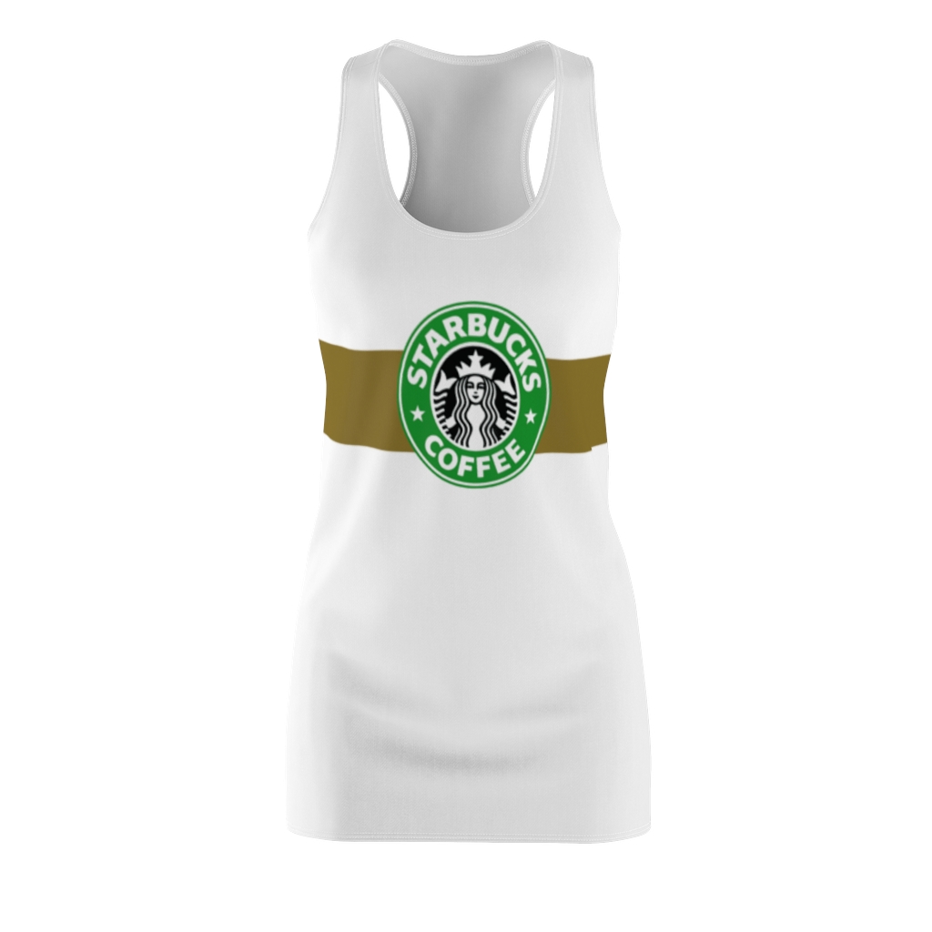 43001-56.jpg Starbucks Coffee Halloween Costume Dress Women’s Cut And Sew Racerback