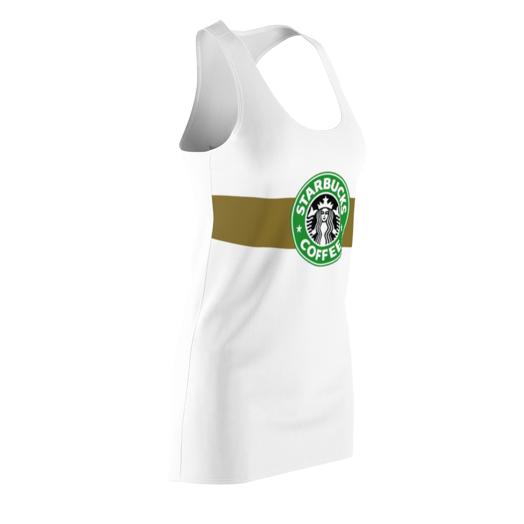 43001-58.jpg Starbucks Coffee Halloween Costume Dress Women’s Cut And Sew Racerback