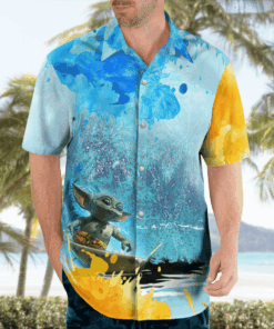 Baby Yoda Surfing Star Wars Hawaiian Shirts, Beach Short