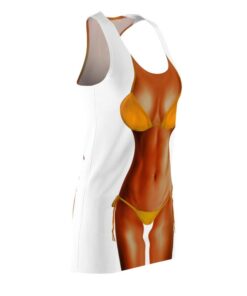 Belly Fat Brown Yellow Bikini Costume Halloween Dress 3