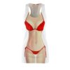 Red Bikini Body Skin Tones Fair Costume Halloween Dress