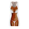 White Bikini Body Skin Tones Brown Costume Halloween Dress
