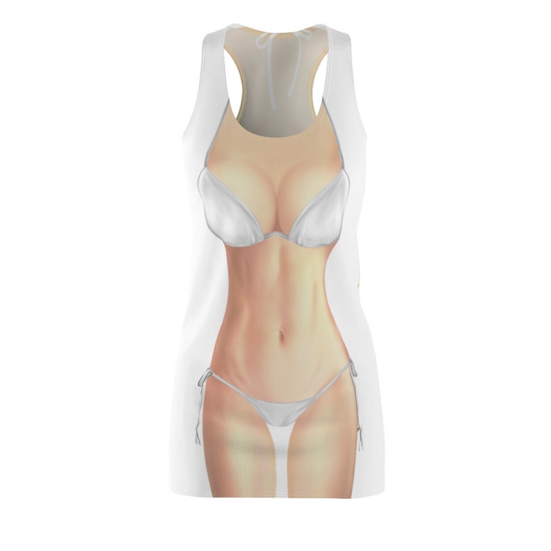 White Bikini Body Skin Tones Fair Costume Halloween Dress White Bikini Body Skin Tones Fair Costume Halloween Dress