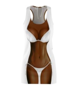White Bikini Body Skin Tones Mocha Costume Halloween Dress