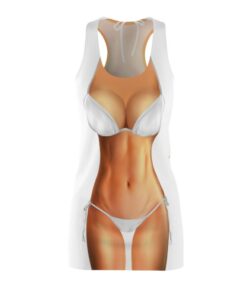 White Bikini Body Skin Tones Tan Costume Halloween Dress