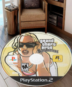 Grand Theft Auto San Andreas disc Round Doormat