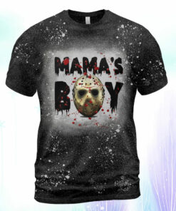 Bleach T shirt Mamas Boy Jason Voorhees Halloween Shirt