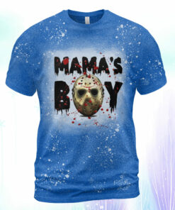 Blue Bleach T shirt Mamas Boy Jason Voorhees Halloween Shirt
