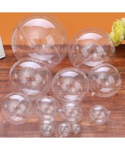 Christmas Clear Baubles Transparent Craft Fillable Ball Plastic Home Decor Wedding Garden Tree