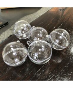 Christmas Clear Baubles Transparent Craft Fillable Ball Plastic Home Decor Wedding Garden Tree