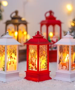 Christmas Lantern Light Merry Christmas Decorations for Home 2021 Navidad Christmas Tree Ornaments