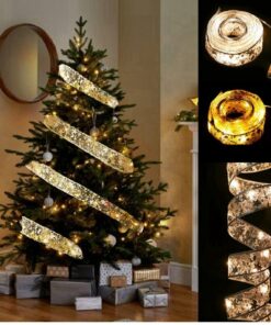 Christmas Lights Ribbon Merry christmas Decorations For Home 2021 Christmas Ornaments Xmas Tree Decor