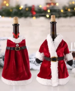 Christmas Wine Bottle Cover Merry Christmas Decorations For Home 2021 Natal Christmas Ornaments 2