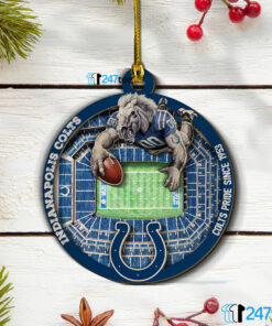 Gift Ornament Indianapolis Colts NFL 3D Stadium Christmas Wood Ornament
