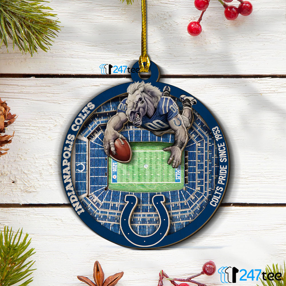 Gift Ornament Indianapolis Colts NFL 3D Stadium Christmas Wood Ornament Gift Ornament Indianapolis Colts NFL 3D Stadium Christmas Wood Ornament