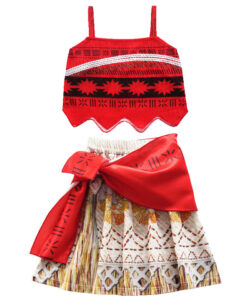 Girls Moana Cosplay Costume for Kids Vaiana Princess Dress Clothes for Halloween Costumes for girls baby Girl 1