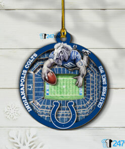 Indianapolis Colts NFL 3D Stadium Christmas Wood Ornament