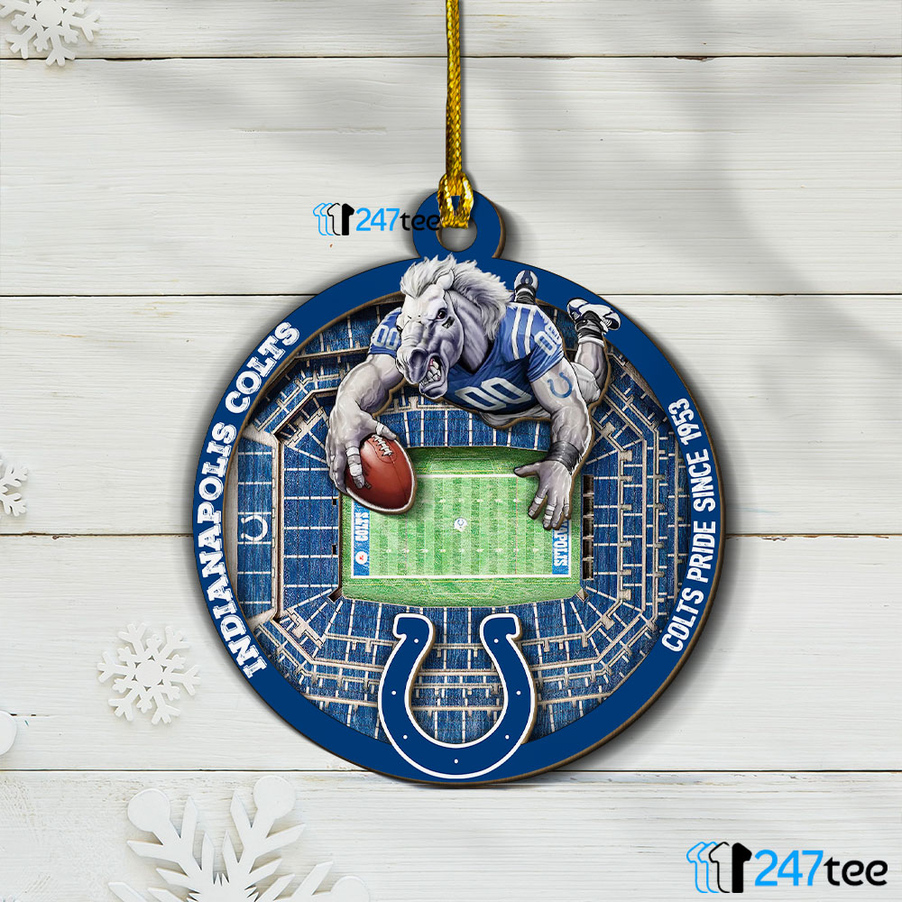Indianapolis Colts NFL 3D Stadium Christmas Wood Ornament Indianapolis Colts NFL 3D Stadium Christmas Wood Ornament