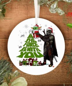 May the force be with you Christmas The Mandalorian baby yoda ornament 1