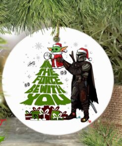 May the force be with you Christmas The Mandalorian baby yoda ornament