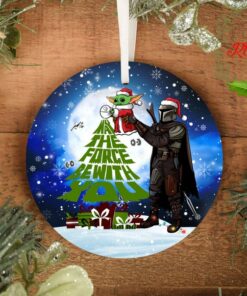 May the force be with you Christmas The Mandalorian ornament 1