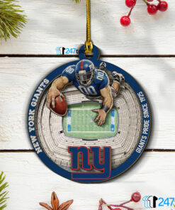 New York Giants NFL 3D Stadium Christmas Wood Ornament