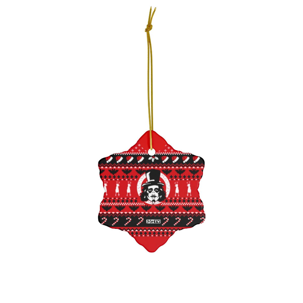 Svengoolie Holiday Knit Ugly Christmas Ornament Snowflake Svengoolie Holiday Knit Ugly Christmas Ornament Snowflake