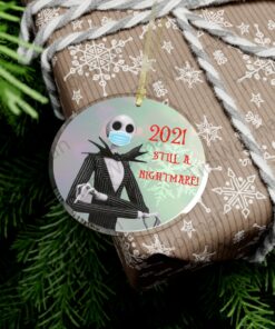 The Nightmare Before Christmas Ornament 2021 Still A Nightmare Jack Skellington with Mask Pandemic ornament 1