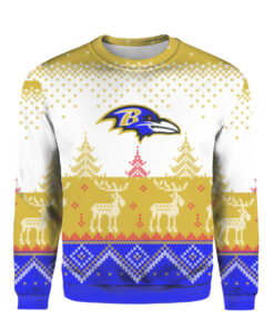 Baltimore Ravens Big Logo 2021 Knit Ugly Pullover Christmas Sweater