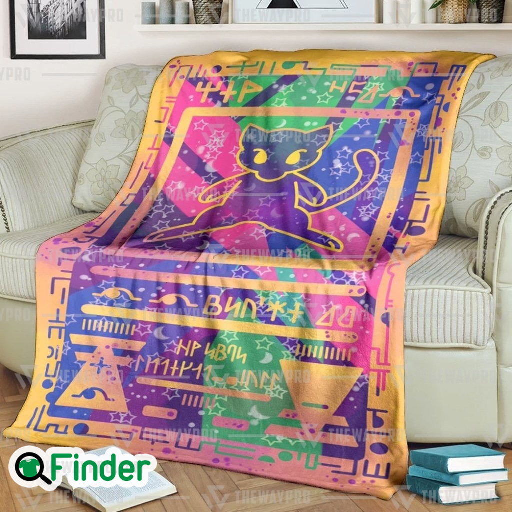 Ancient Mew Shadow Pokemon Trading Card Fleece Blanket Ancient Mew Shadow Pokemon Trading Card Fleece Blanket
