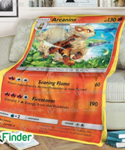 Arcanine Pokemon Trading Card Fleece Blanket