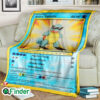 Ashs Squirtle Pokemon Trading Card Fleece Blanket