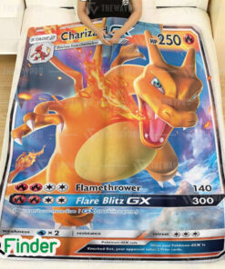 Charizard GX Sun Moon Promos Pokemon Trading Card Fleece Blanket 2