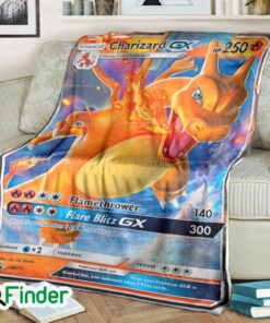 Charizard GX Sun Moon Promos Pokemon Trading Card Fleece Blanket