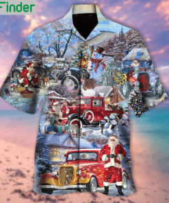Christmas is better with hot rod hawaiian shirt 1