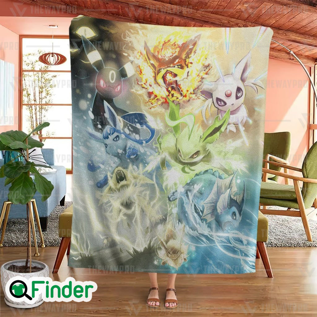 Eevee Evolutions Custom Fleece Blanket 2 Eevee Evolutions Custom Fleece Blanket 2